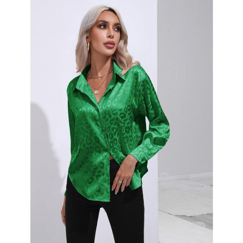 JPNTKY Women's Fashion Casual Long Sleeve POLO Neck Blouses & Shirts