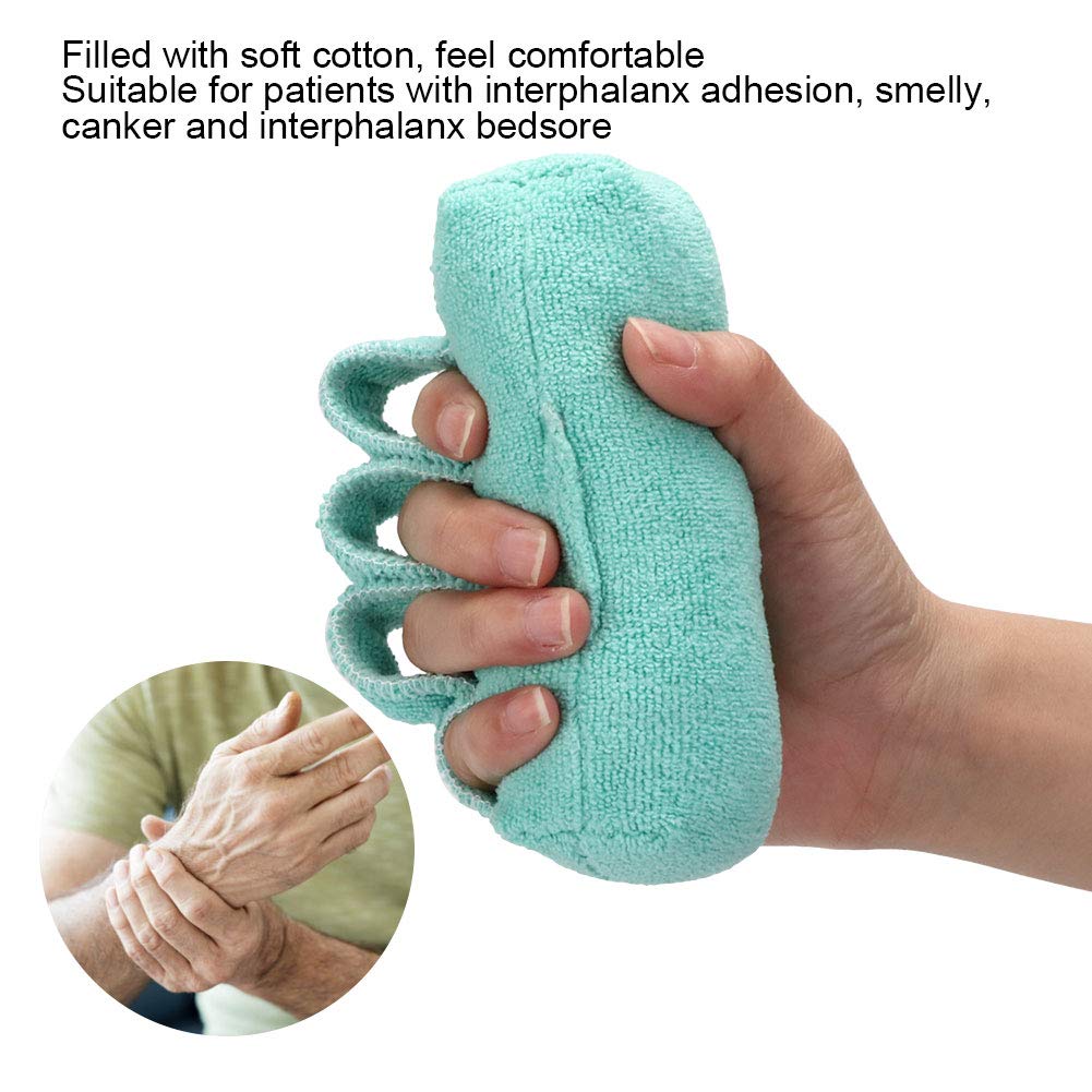 Garosa Fingers Separation Pad Elder Bedridden Cloth + Cotton 5.1 x 1.2 inch(Green)