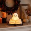 Warm Glow Resin Night Light Compact Design Desktop Ornament Ghost Night Light  Holiday Gifting