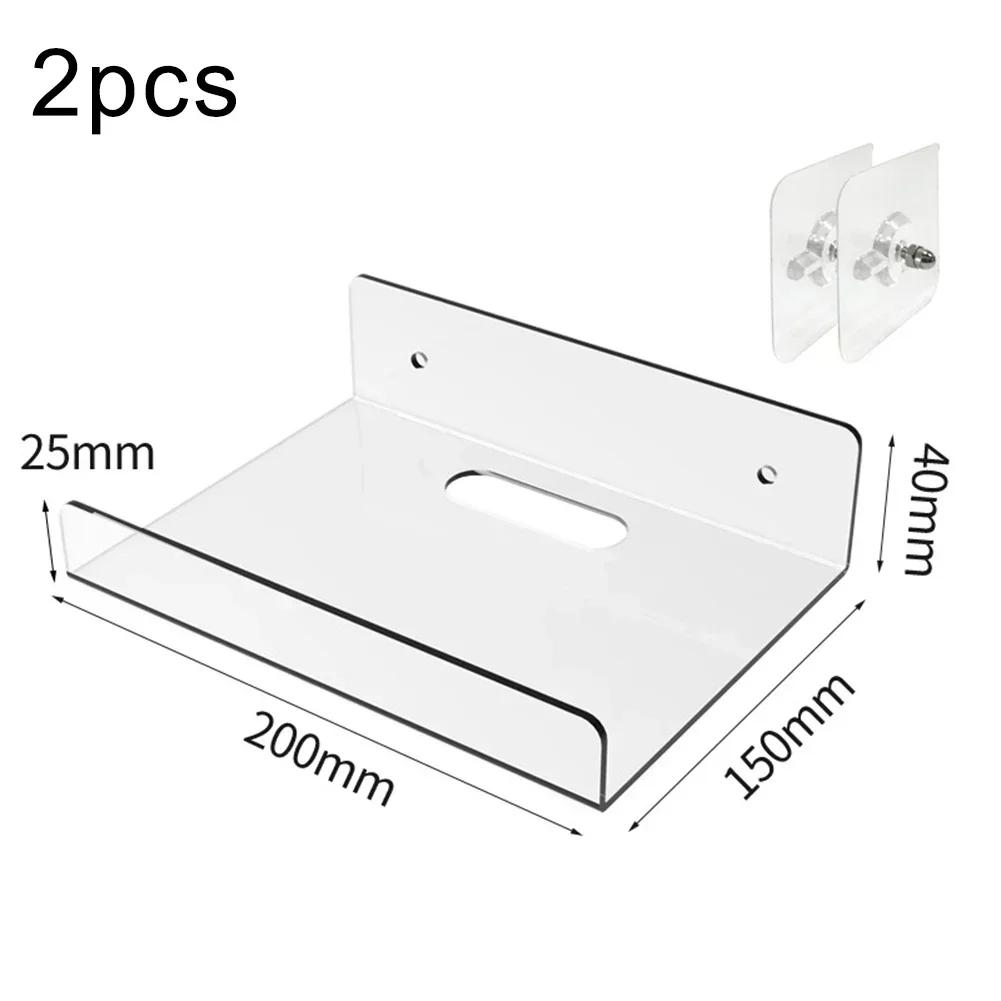 Home Storage As Shown In The Picture Punch-free Wall Rack Acrylic Bracket Kitchen Organizer Transparent Design