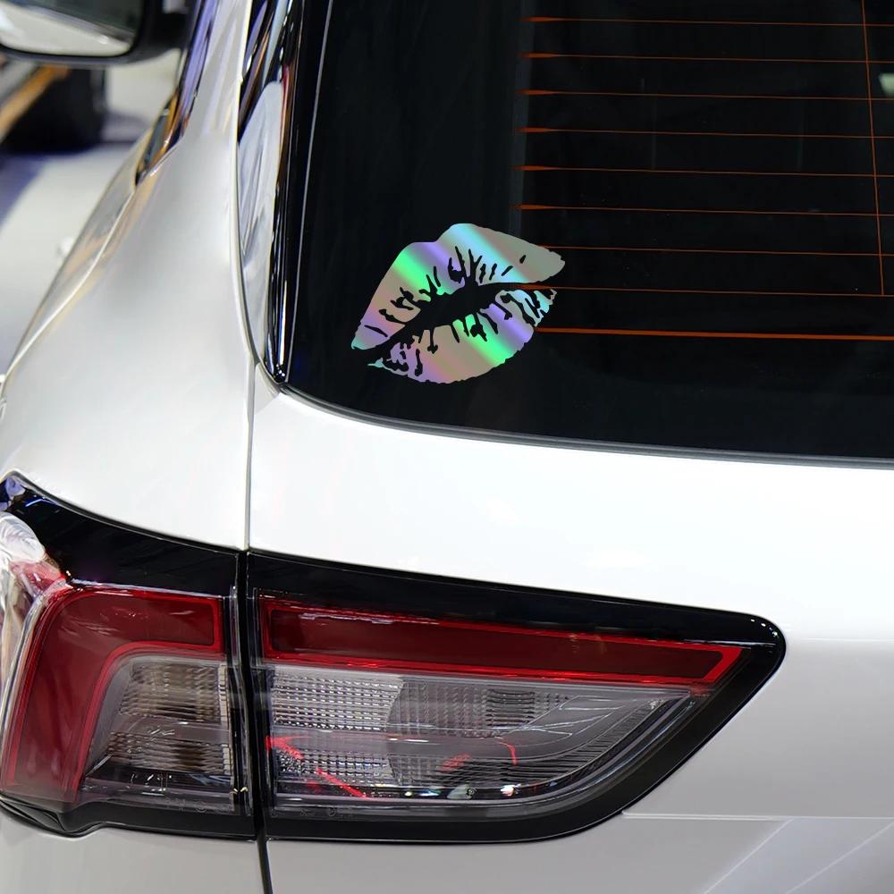 Car Stickers Kiss Lips Truck Window Door Laptop Vinyl Decals Windshield Motorcycle Waterproof Cute Decoration Car Accessories