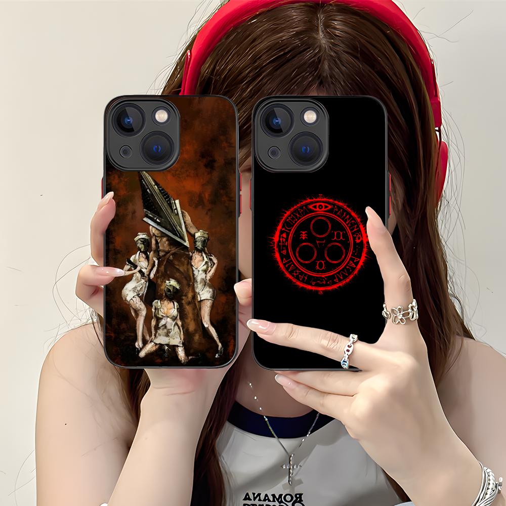 Mobile Silent Hill Phone Case for iPhone 16 15 14 13 12 11 X XR XS 8 7 Pro Max Plus Mini Colour Printing Silicone Cover Pretty