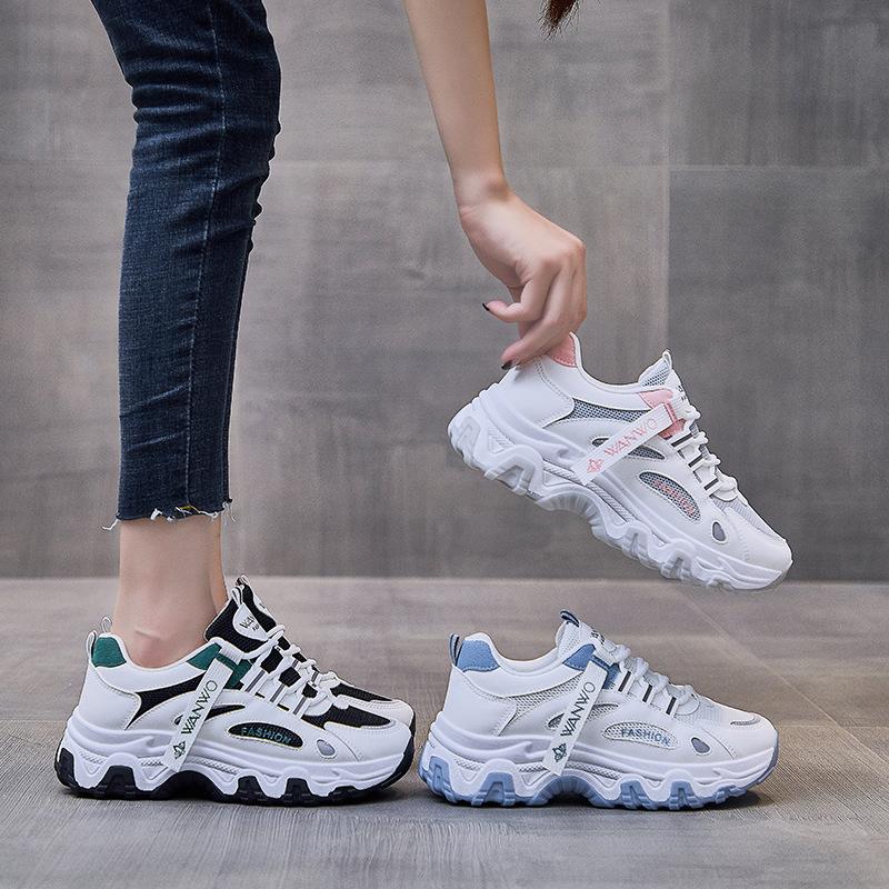 ins Korean version of dad women's shoes spring new student sports shoes women's tide heightening casual shoes Q7811