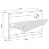 Wall Mounted Shoe Cabinet HOORN 71 x 17 x 43 cm Engineered Wood