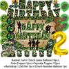 Militär Armee Thema Jungen Geburtstagsparty Dekorationen Camouflage Soldat Flugzeug Panzer Hintergrund Cartoon Luftballon Banner Kinderspielzeug Geschenk