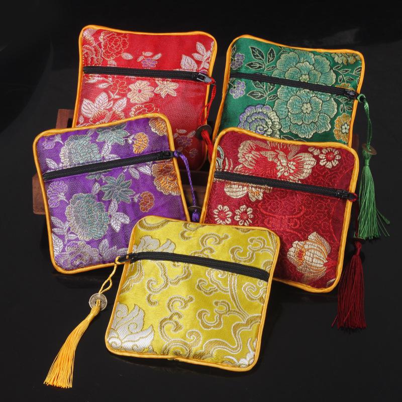 Chinese Osmanthus Embroidered Silk Brocade Sachet - Ethnic Style