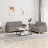 Vidaxl 2-Piece Lounge Set with Cushions, Taupe, Fabric