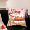Cute Strawberry-Y S-Shortcake-Girl Various Sizes Square Pillowcase For Car Home Bedchamber Decor