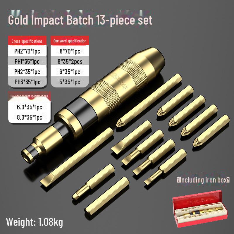Impact Screwdriver Set for Rusty Screws with Sleeves