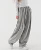 PIANER Pleated Deep Wide Sweatpants (Melange)