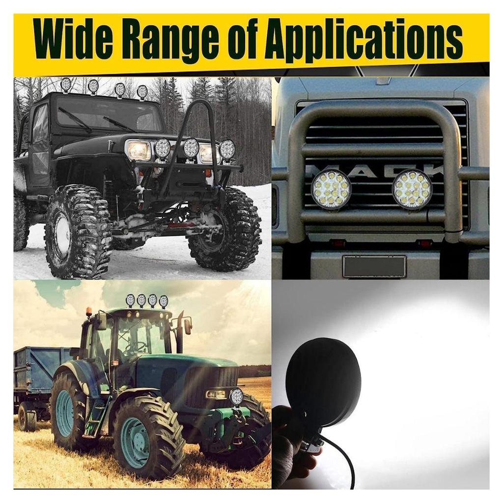 APSMOTIV Quadratische Nebelscheinwerfer Arbeit Off Road Geeignet für Arbeitsleuchten für LKW Traktor JCB Baggerlader 3Cx 4Cx 5Cx 2Cx Glühbirne Universelle Passform