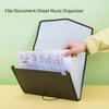 13 Pockets Expandable File Case Plastic Document Organiser Filing Bag Elastic String Closure for Office School Supplies