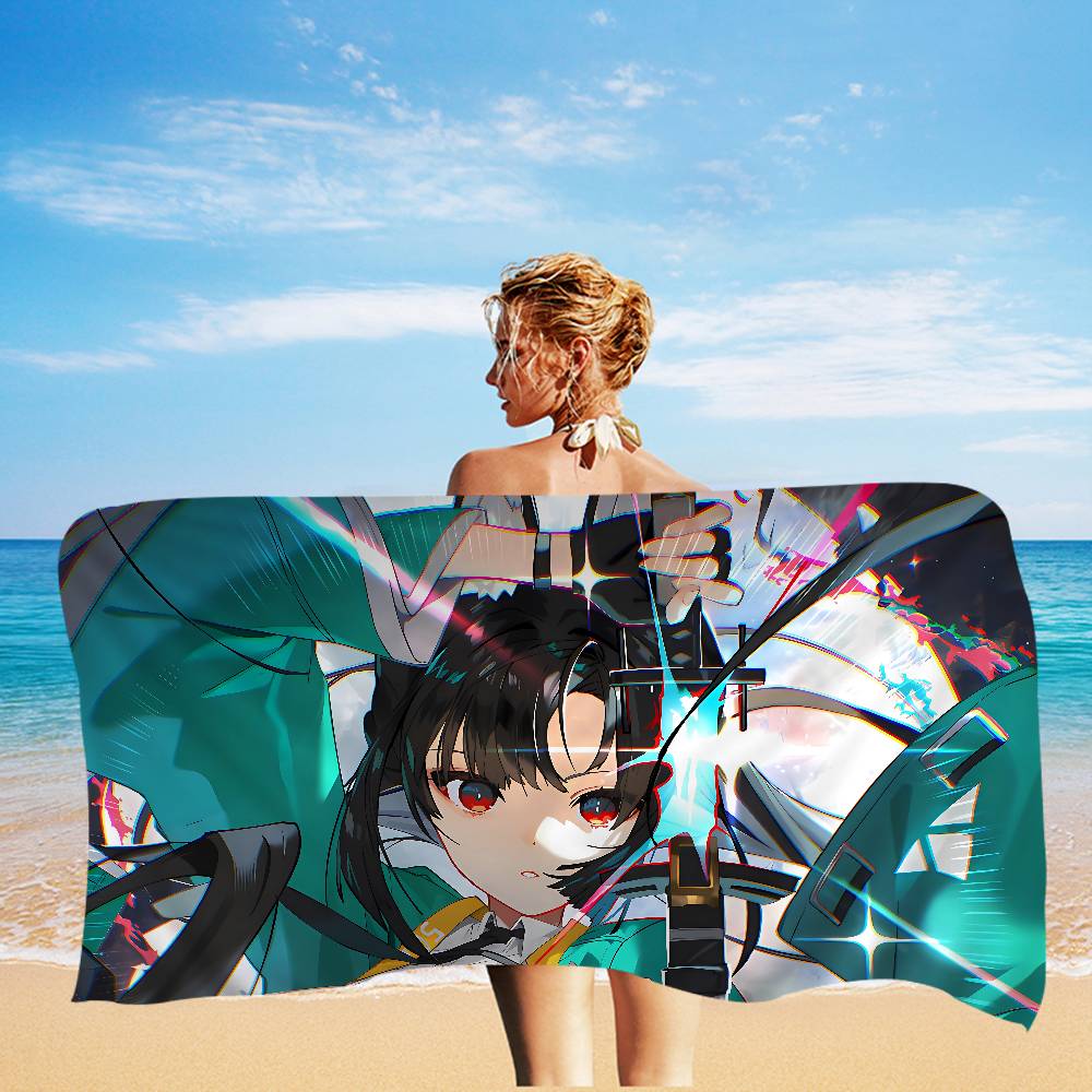 Anime Z-Zenless Zone Zero Beach Towel Colorful Bath Towels For Girl Microfiber Quick Dry Sand Beach Yoga Spa Gym Pool