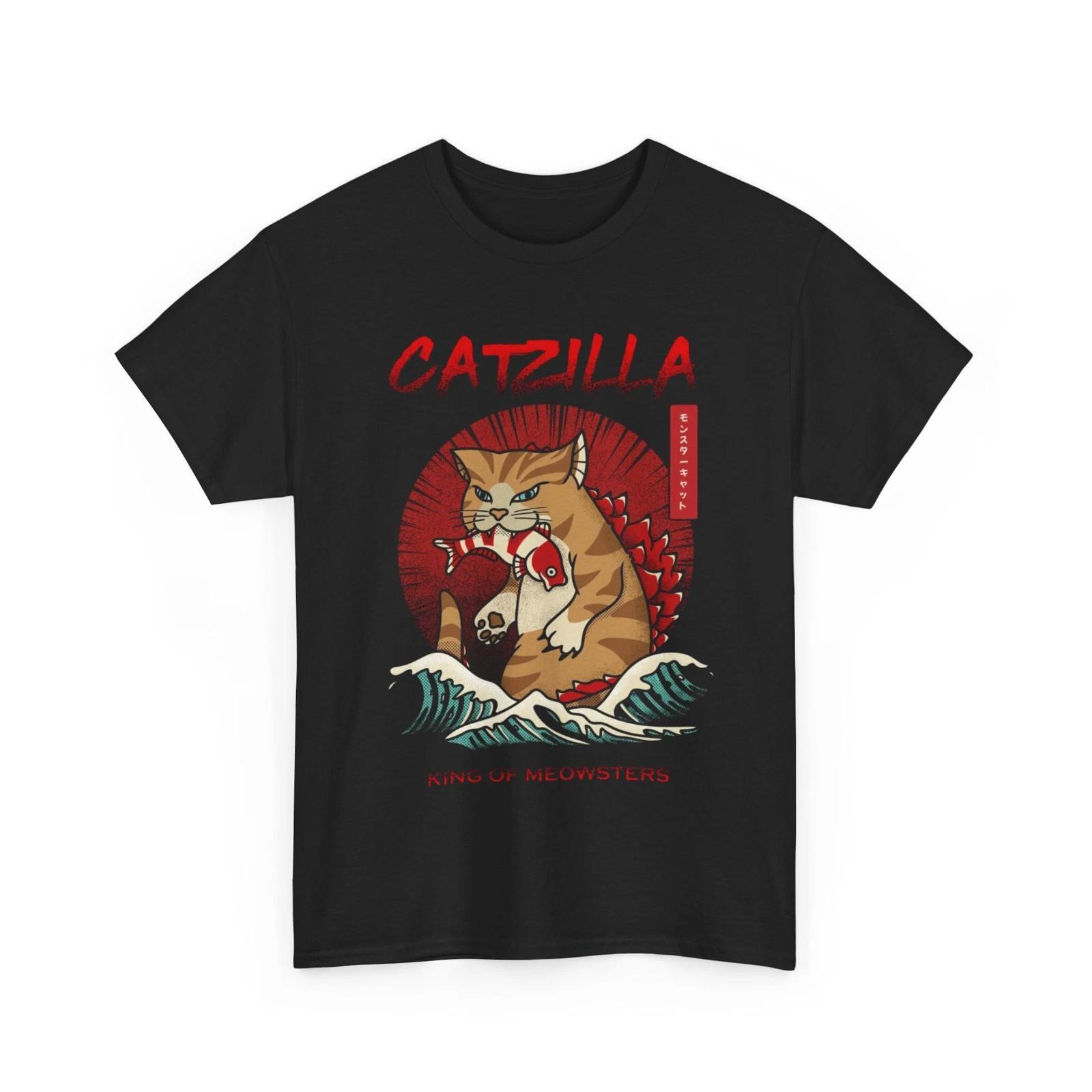 Catzilla Tshirt | Catzilla Shirt | Catzilla T-shirt | Funny Black Cat Shirt K L