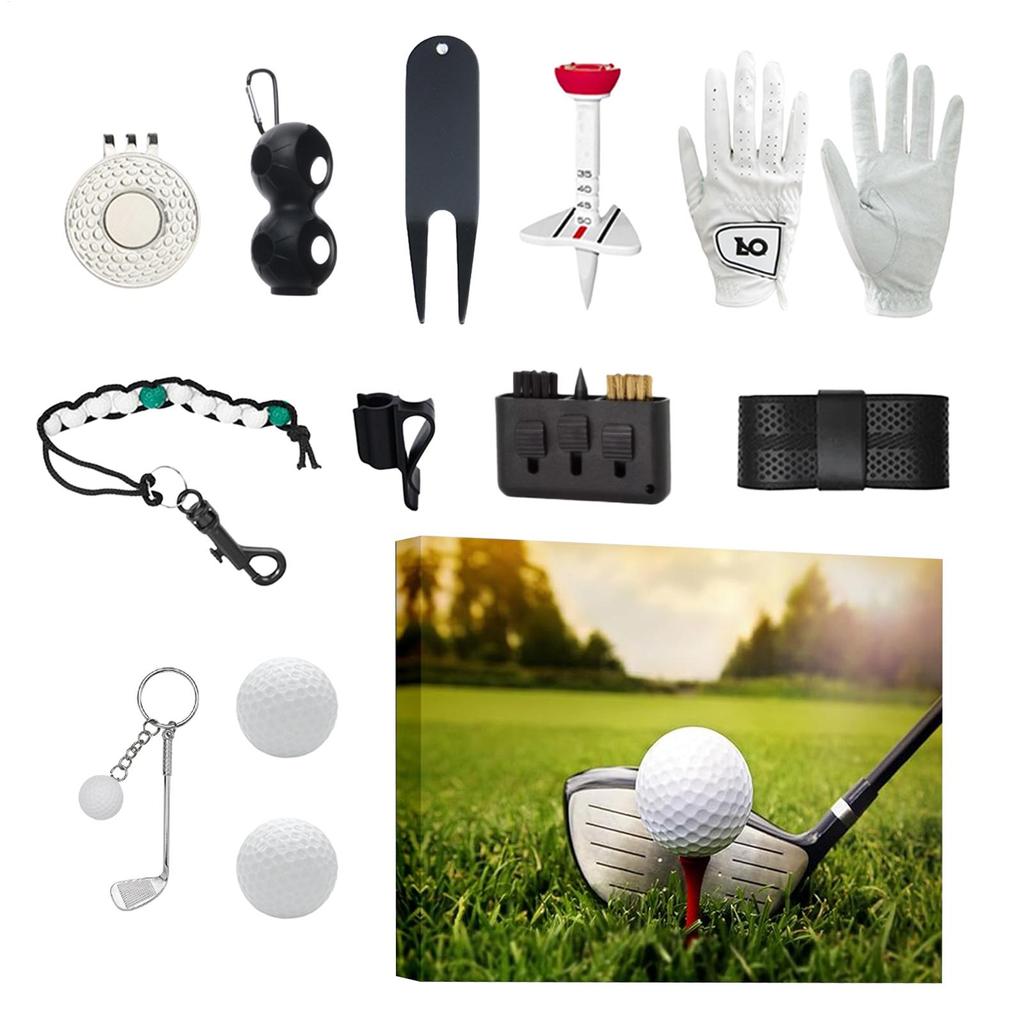 Calendrier de l'Avent de Golf 2025 Noël Golfeur Calendriers de Compte à Rebours Accessoires de Golf Pratiques pour Amis Débutants Passionnés de Golf
