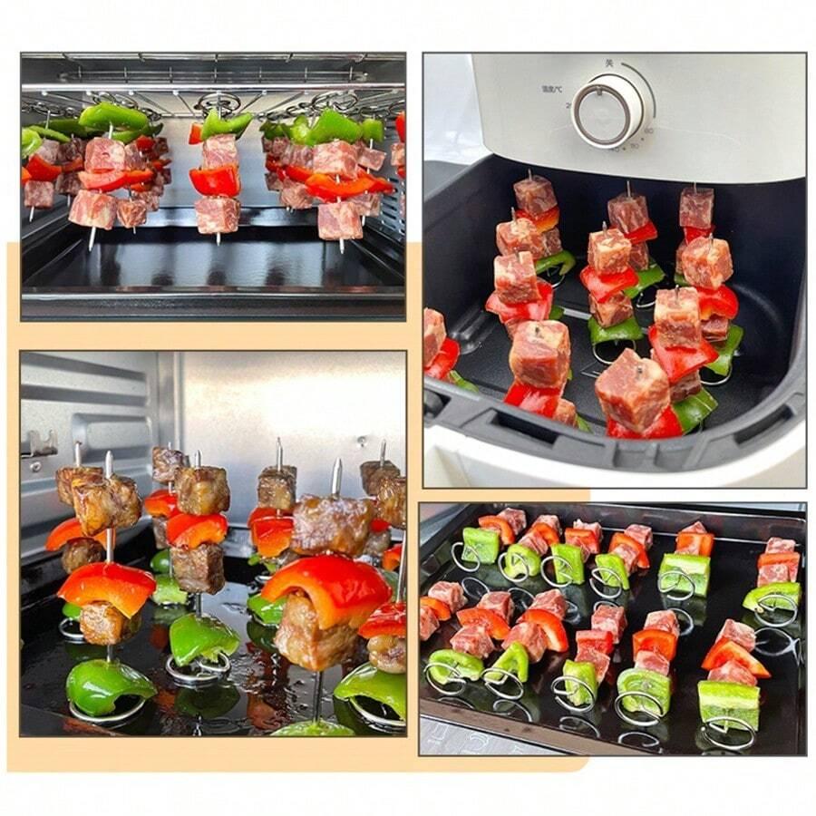 10/20/30 stücke Kabob Spieße Edelstahl Sticks Für Grillen Wiederverwendbare Kebab Werkzeug Grill Edelstahl BBQ Stick Huhn