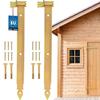KOTARBAU® Set of 2 Strap Hinges 600mm Gold Galvanized Steel Garage Door Hinge for Shutters Gazebo Hinge
