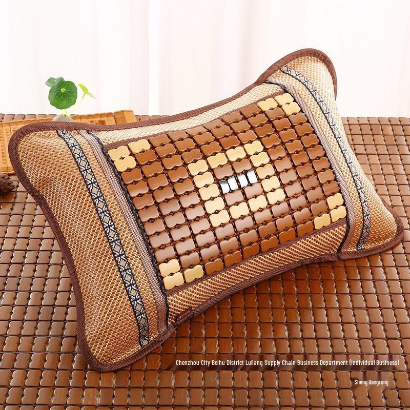 Bamboo Cooling Summer Pillow - Ice Silk Rattan for Dormitories