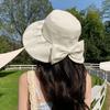 New small standard bow bucket hat summer sunscreen sunshade versatile basin hat outdoor travel vacation beach hat tide