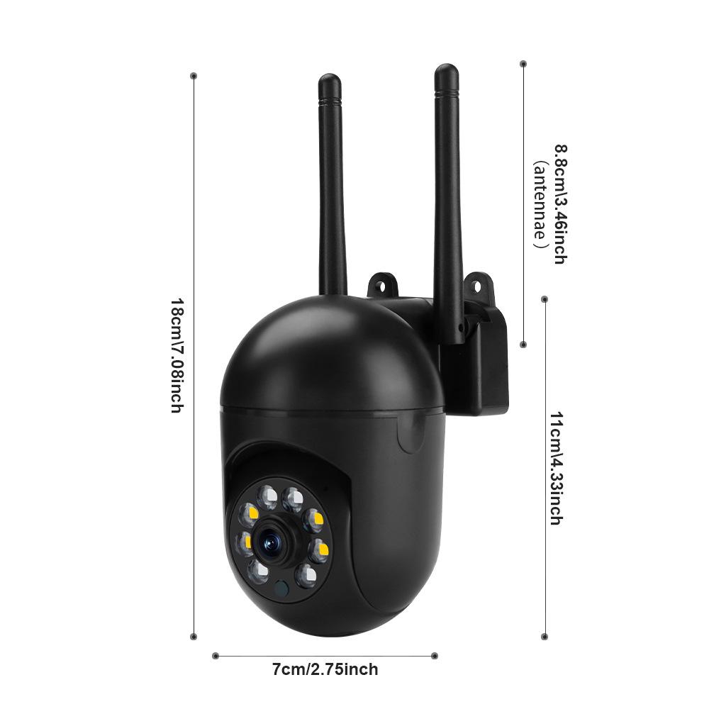 Yellow Ball Machine: 8-Light HD Night Vision WiFi Security Camera for Remote Indoor/Outdoor Monitoring