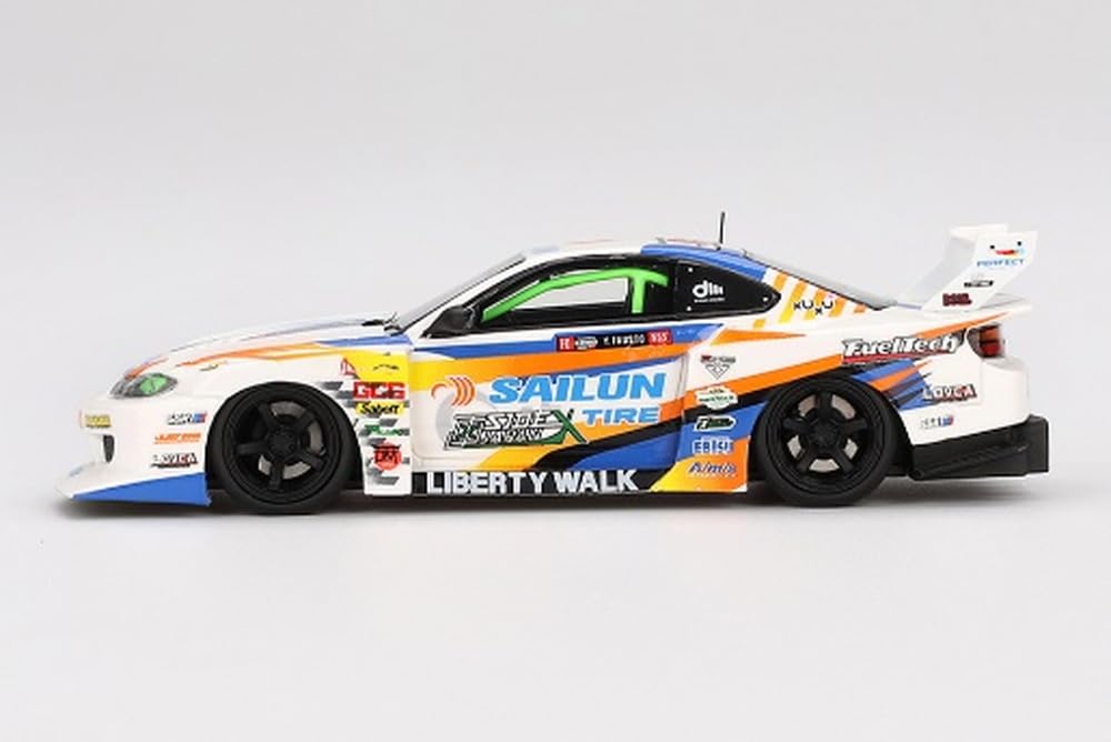 TSM MODEL 143 Nissan Silvia (S15) LB-Super Silhouette #555 2023 Formula Drift Japan Finished Product TSMV0023