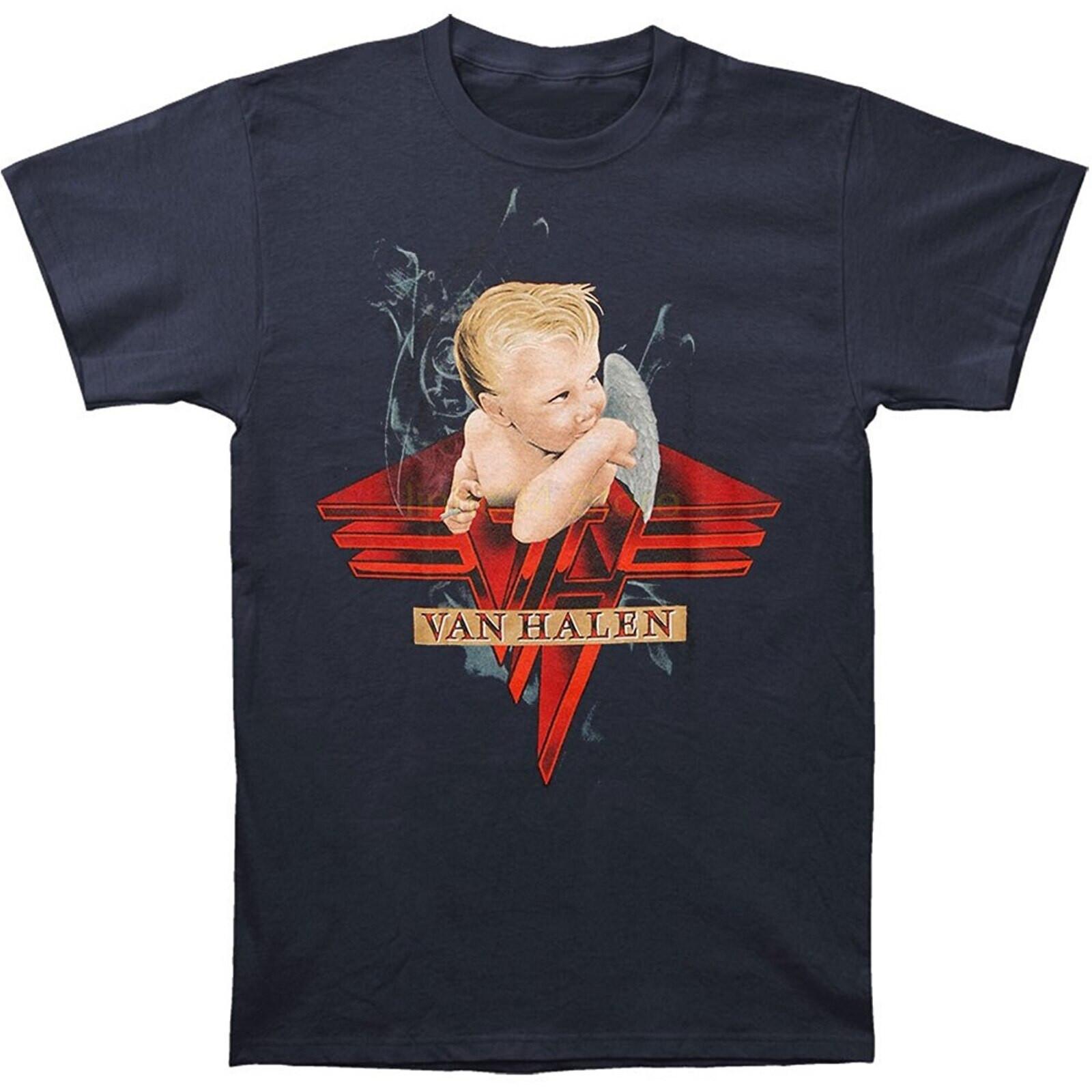 VAN HALEN cd cvr 1984 BABY SMOKING Official BLUE SHIRT XL New II diver warning XL