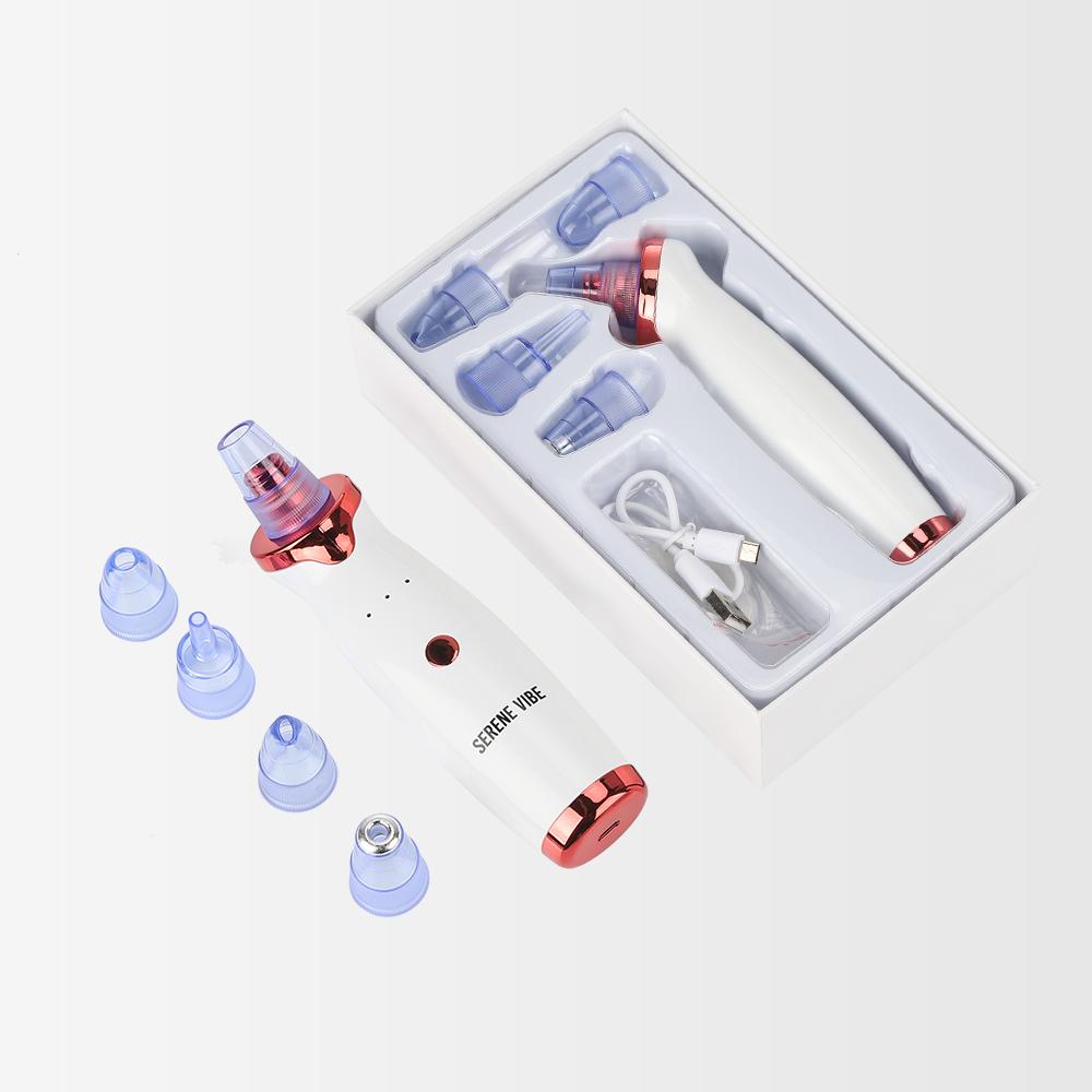 

Перезаряжаемый экстрактор для лица Удаление кожных угрей Черные точки Нос Вакуумное удаление Лучший вакуумный прибор для удаления черных точек белый