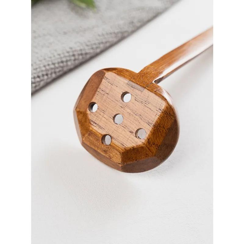 Japanese Long Handle Ramen Spoons Wooden Tableware Home Tablespoons Cute Soup Ladle Hot Pot Skimmer Kitchen Utensils