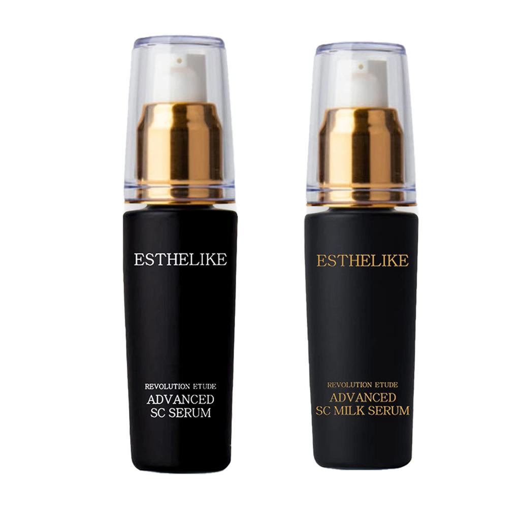 Ästhetik Wie Zellserum Lotion 30ml Emulsion 30ml Synergistisches Altern Salon Trockene feine Falten Aroma Kosmetikbox Hergestellt in Japan [Stammzellen-Serum] & 2-teilig