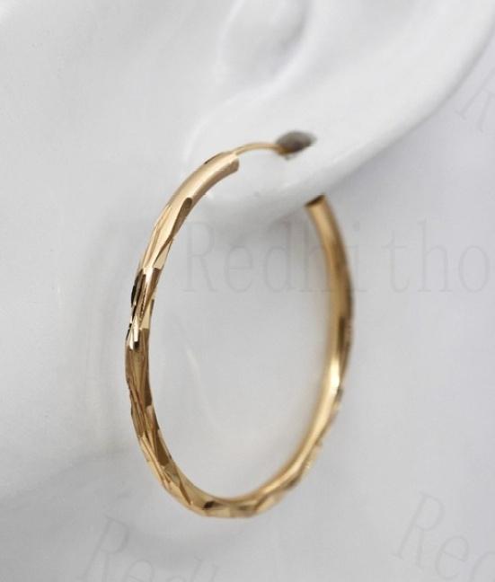 Simple Women Big Hollow Circle Charm Hoop Huggie Earrings Banquet Jewelry Gift