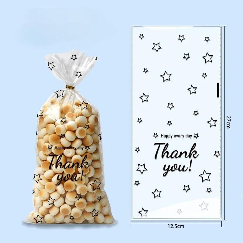 

Snowflake Candy Bags Christmas Transparent Cookie Popcorn Packaging Plastic Bag Xmas Party Decorations Gift Bags for Children 50pcs