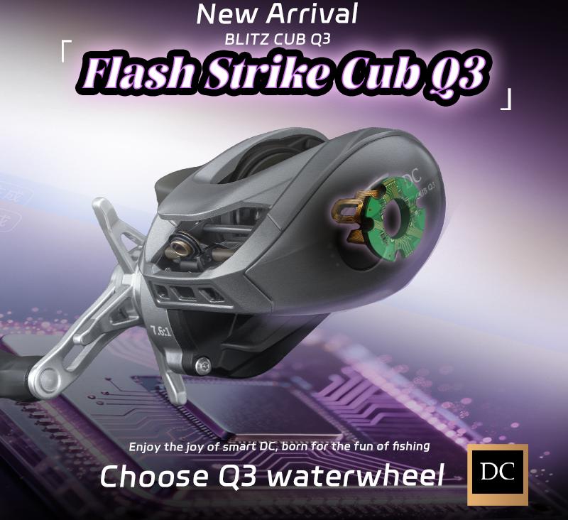 Portable Electromagnetic Flash Strike Cube Carbon Body Aluminum Gear Stainless Steel Ball Bearings Baitcasting Fishing Reel Casting Reel Lure Reel