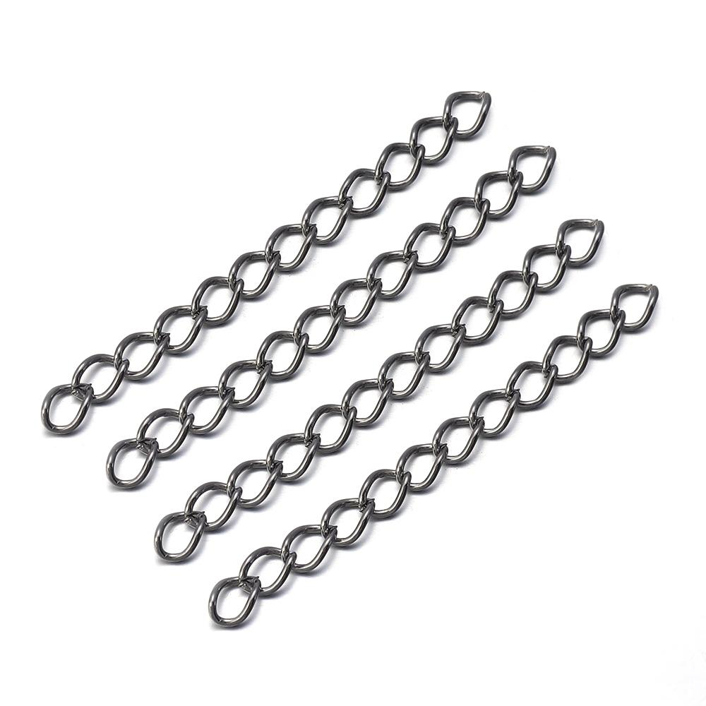 100pcs/lot 50/70mm Extension Chain Tail Chain Iron Extended Bulk Tail Chain For Jewelry Making DIY Bracelet Necklace Accessories