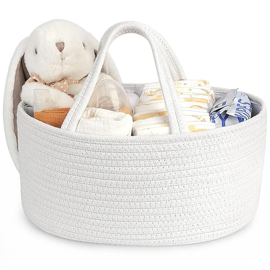 Multifunctional Travel Out Portable Mommy Bag Cotton Rope Diaper Bag Handbag Baby Products Organizer Basket