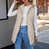 Women's Stand Collar Sleeveless Vest Loose Fit Casual Quilted Gilet Waistcoat