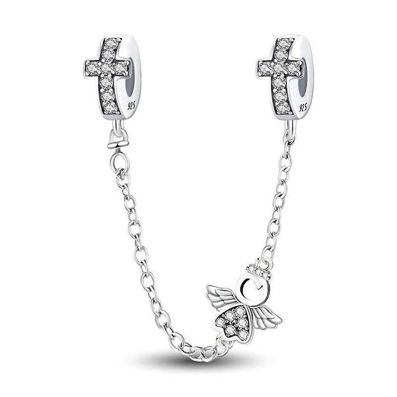 Copper Love Angels Four Leaf Clover Charm Bead Fit For Women Bracelets Bangles Diy Jewelry Making