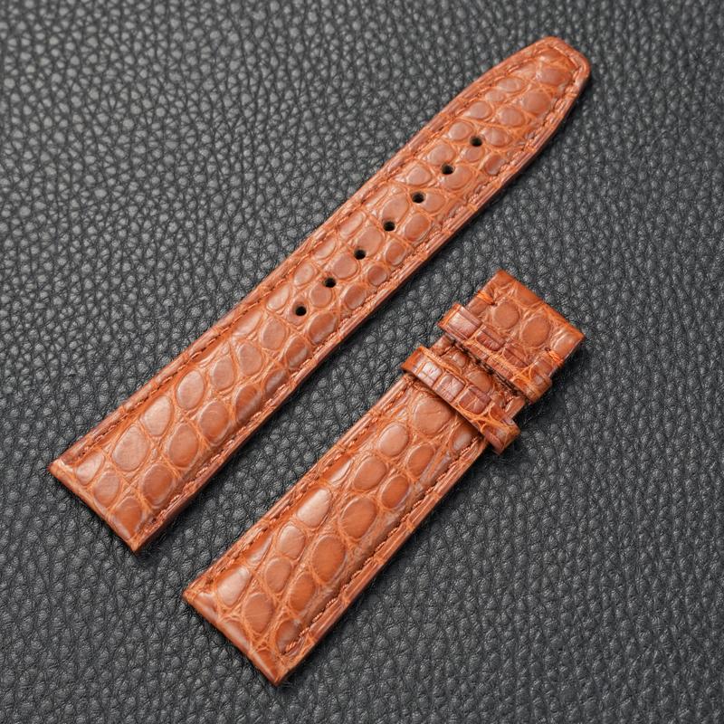 21mm 22mm Crocodile Leather Strap For IWC Portugues Pilot Men's Bracelet Replacement Wrist Strap Brown Black Bracelet