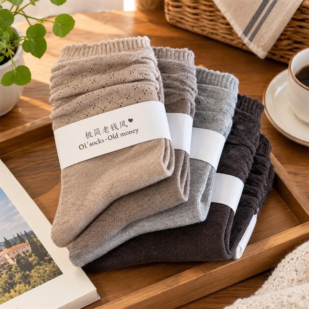 Daily Outfit Slouch Mid Calf Socks Polyester Korean Style Casual Socks Classic Crew Socks Summer