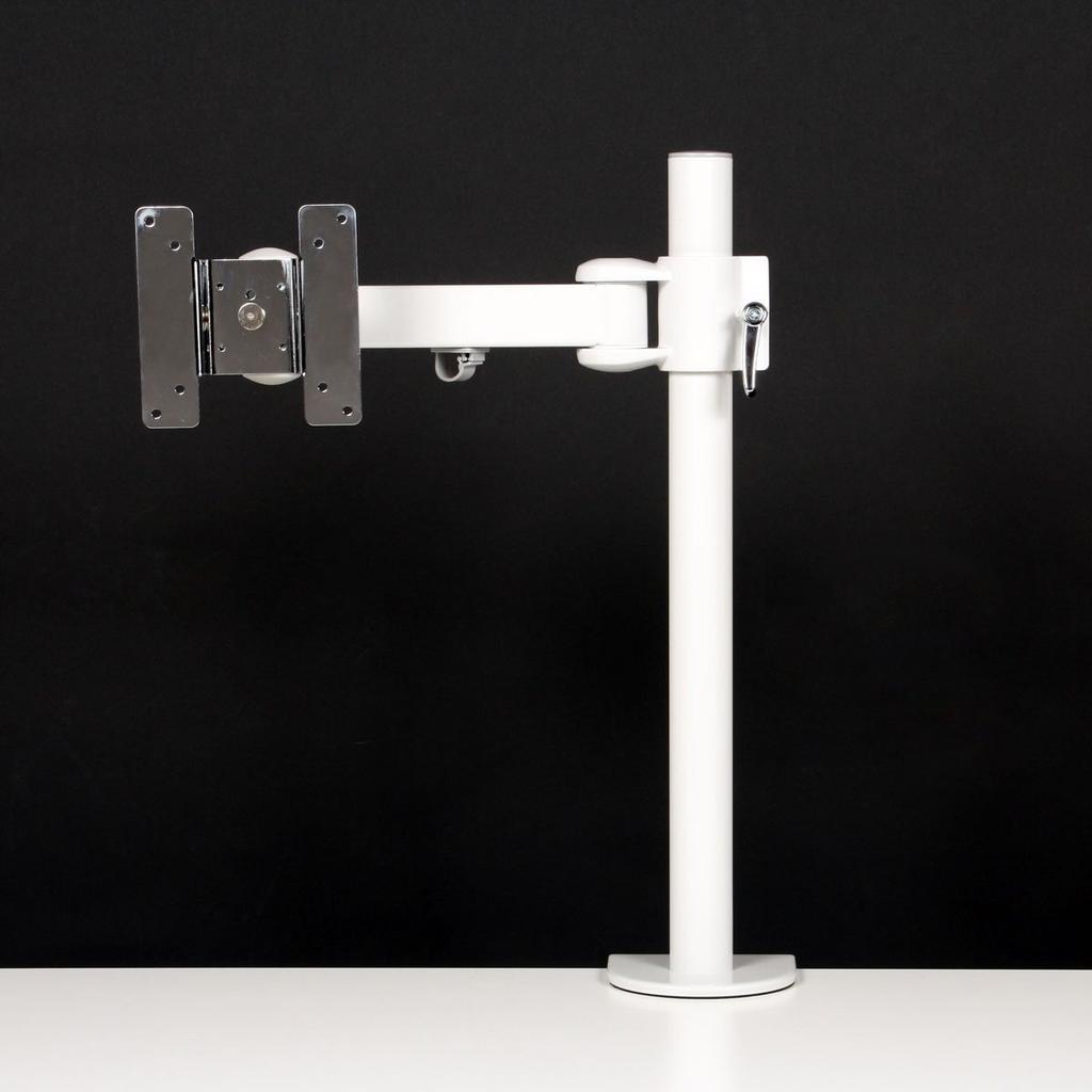 Thanko Flexible Monitor Arm MARMGUS1910W 3-Axis (White)