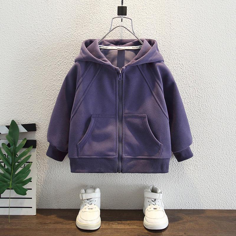 

Куртка с капюшоном для мальчиков Весна и Осень 2025 - Стильная, бунтарская корейская уличная одежда для маленьких мальчиков 130 cm фиолетовый