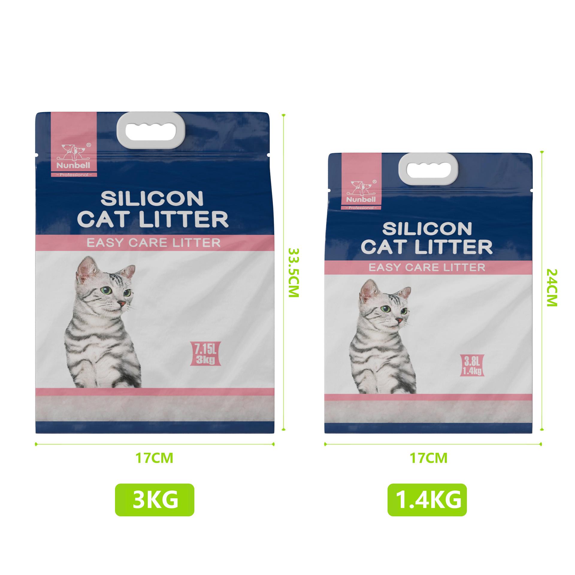 

Low Dust Silica Gel Cat Litter: Large Particles with Deodorizing Crystals for Effective Odor Control 3.8L Peach 1.4KG