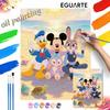 Mickey Donald Duck Judy StellaLou Beach Oil Paint By Numbers Hand Painting Kit. Home Decor Gift