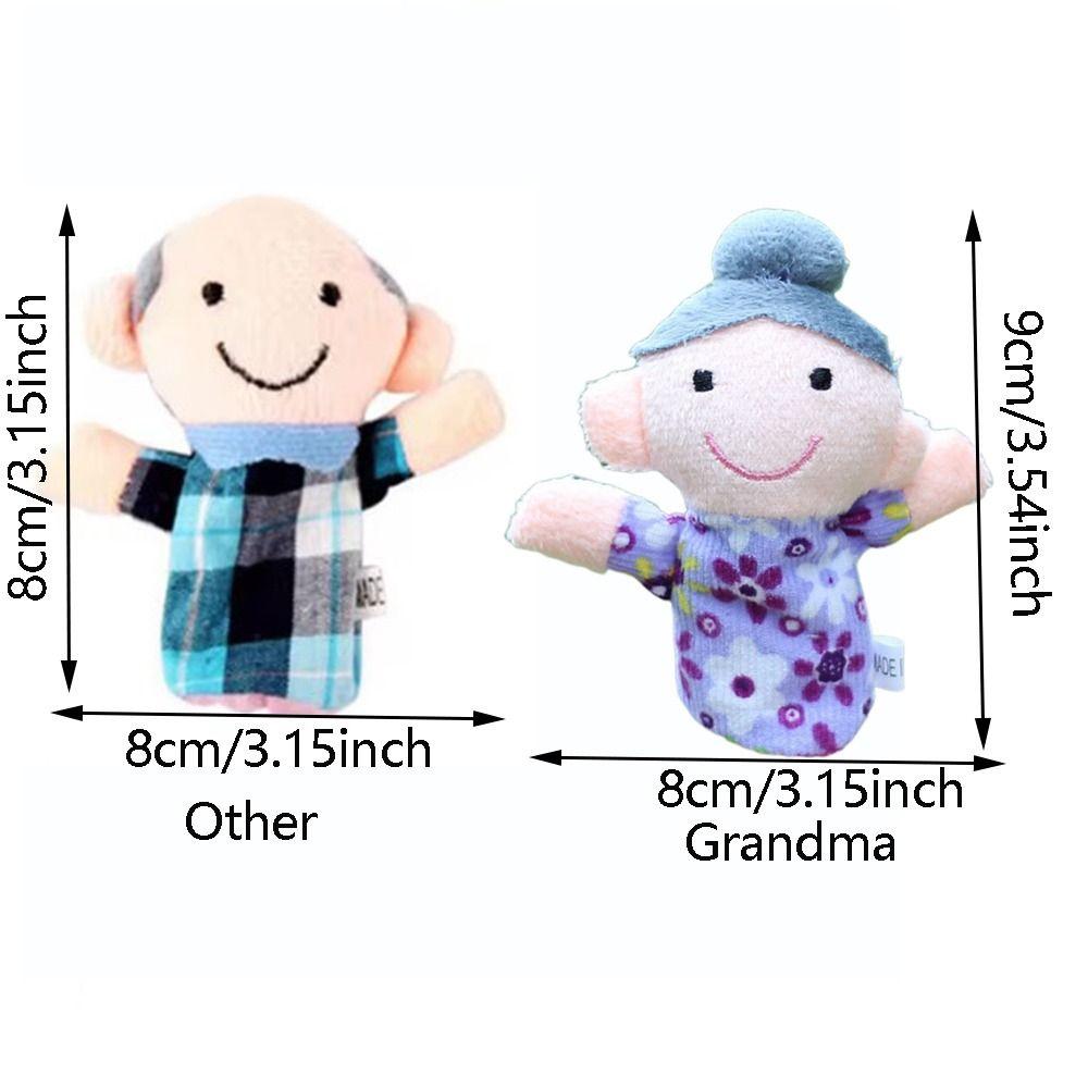 Lot de 6 Marionnettes à Doigts Douces en Peluche Marionnettes en Tissu Velours Jouets Jouets d'Éveil Jouets pour l'Heure du Conte