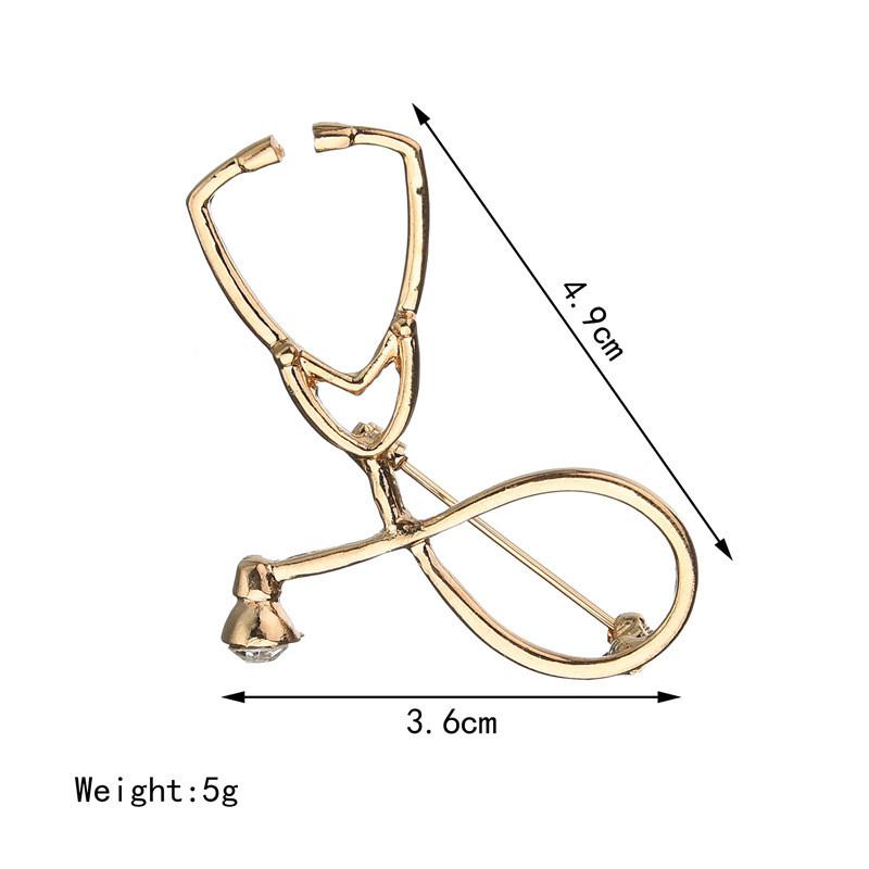 Hohe Qualität 2 Broschen Arzt Krankenschwester Stethoskop Broche Medizinschmuck Emaille Pin Jeansjacken Kragenabzeichen Pin