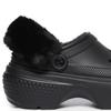 Crocs Stomp Line Clogs Fur Indoor Shoes Black 208546 001