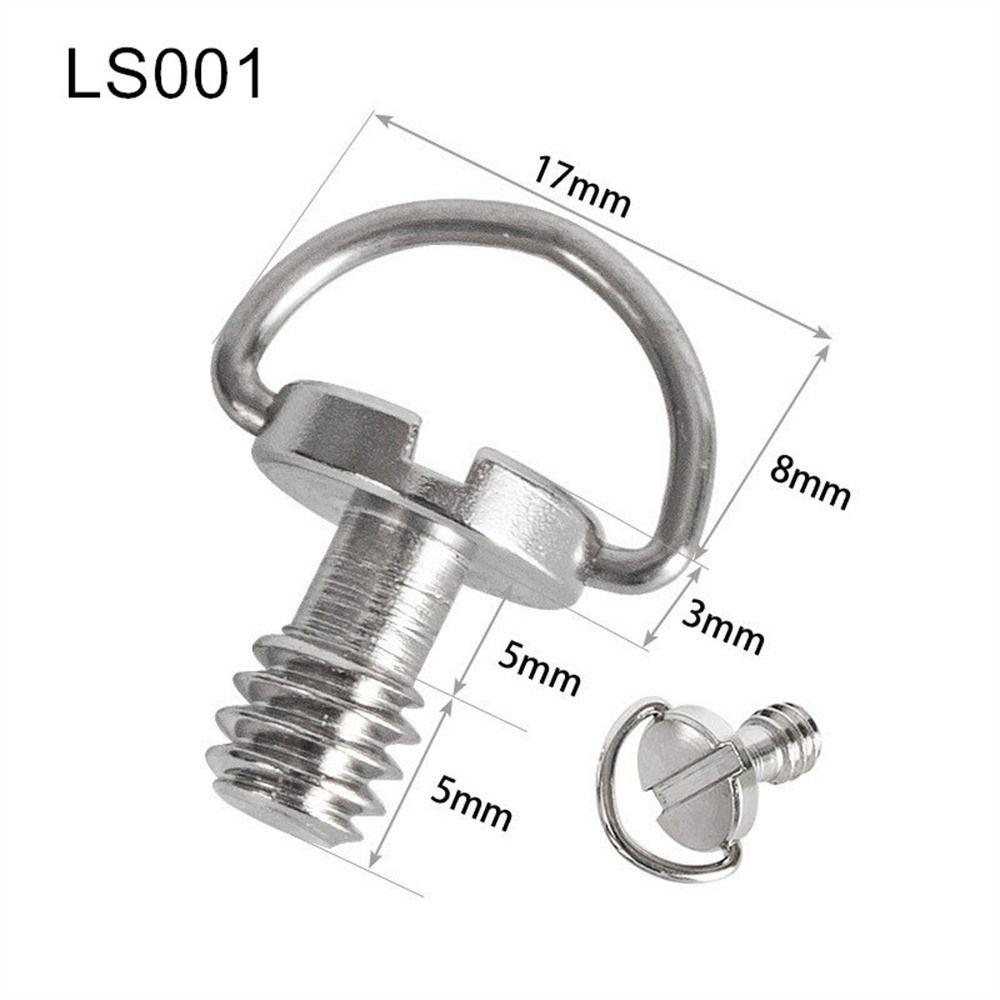 

Fixed Adapter Quick Release Silver For DSLR 1/4 Inch Screw Tripod Screw Camera Screw D-Ring Screw LS001