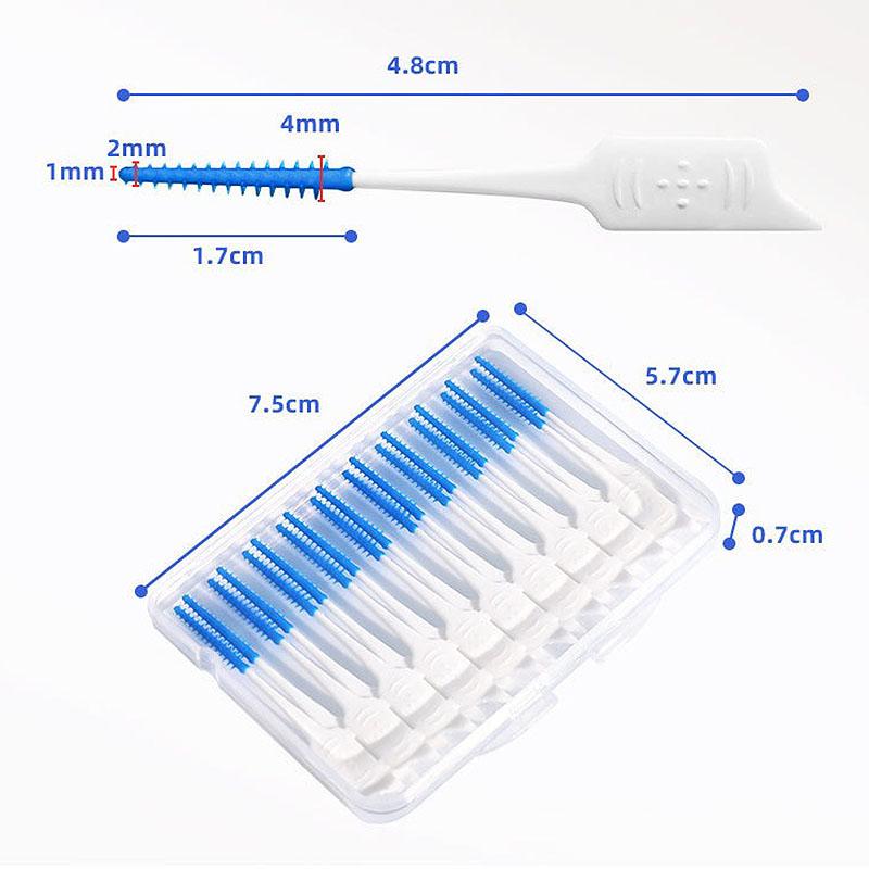 150/200 Stück Zahnseide Wiederverwendbare Interdentalbürsten Zahnstocher Zahnseide Plastik-Zahnstocher mit Faden Zahnstocher YAX02