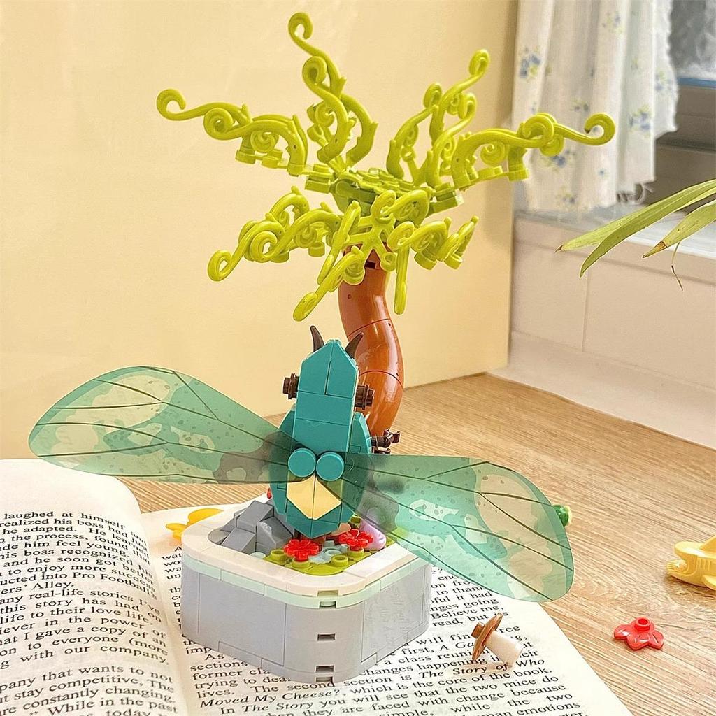 Bionic Eternal Flower Building Blocks: Sunflower and Rose Assembly Toy for Children