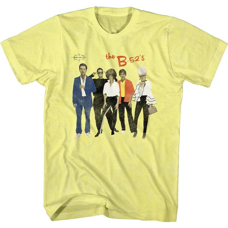 B52s Mens Tshirt Rock Lobster Album Cover Graphic Tee Unisex T-Shirt XL