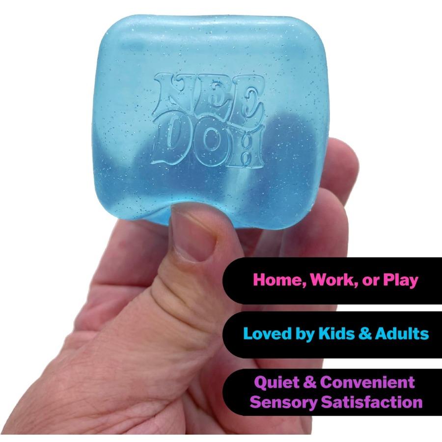 Schylling Needoh Nice Cube - Sensory toy, decompression pinch toy, square pinch music